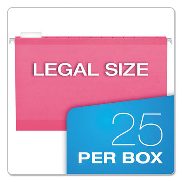 Pendaflex® Colored Reinforced Hanging Folders, Legal Size, 1-5-cut Tab, Pink, 25-box freeshipping - TVN Wholesale